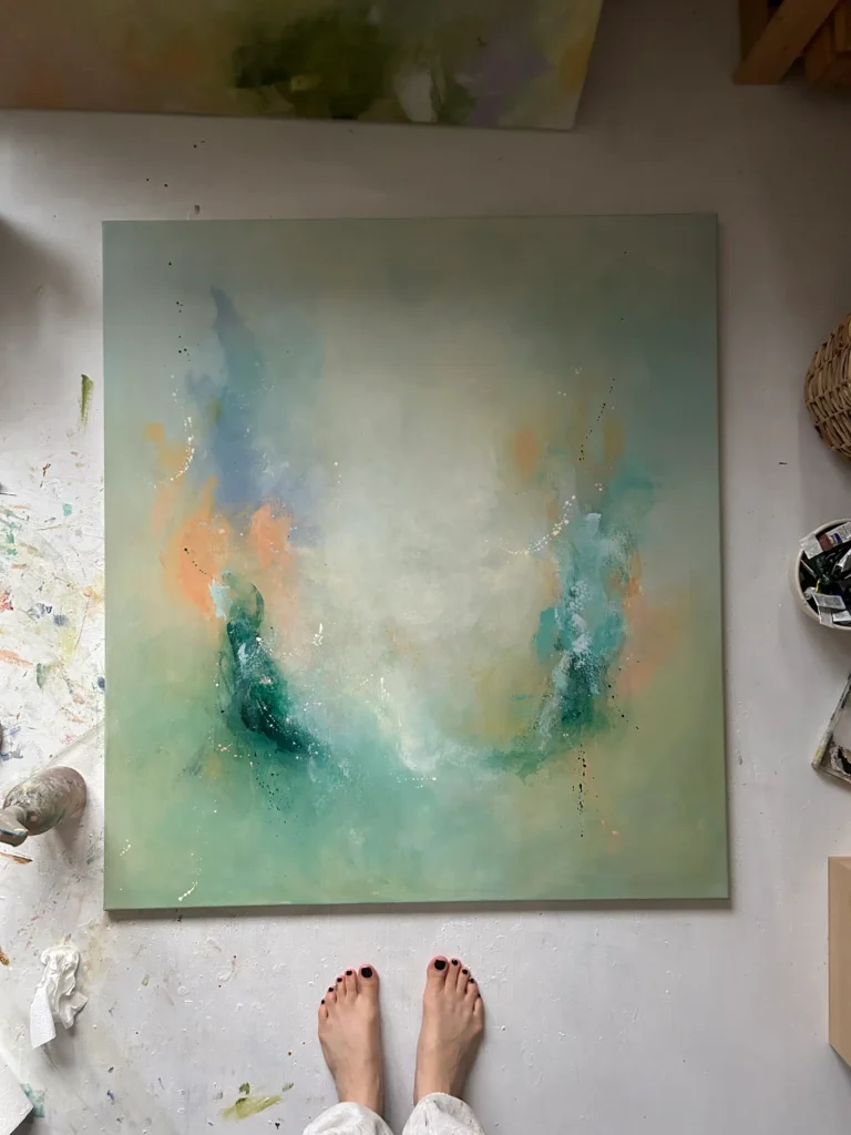 abstraktní obraz na zemi