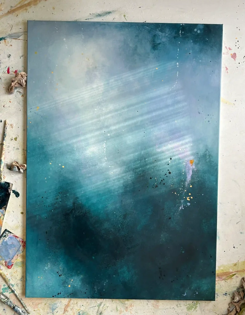 modrý barevný obraz