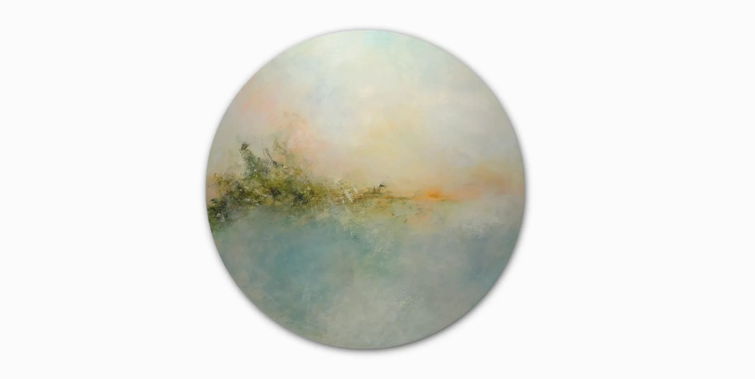 kulatý barevný abstraktní obraz